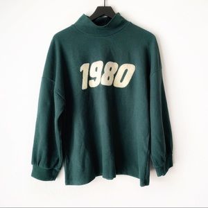 Zara Trafaluc Retro 1980 High Neck Sweatshirt